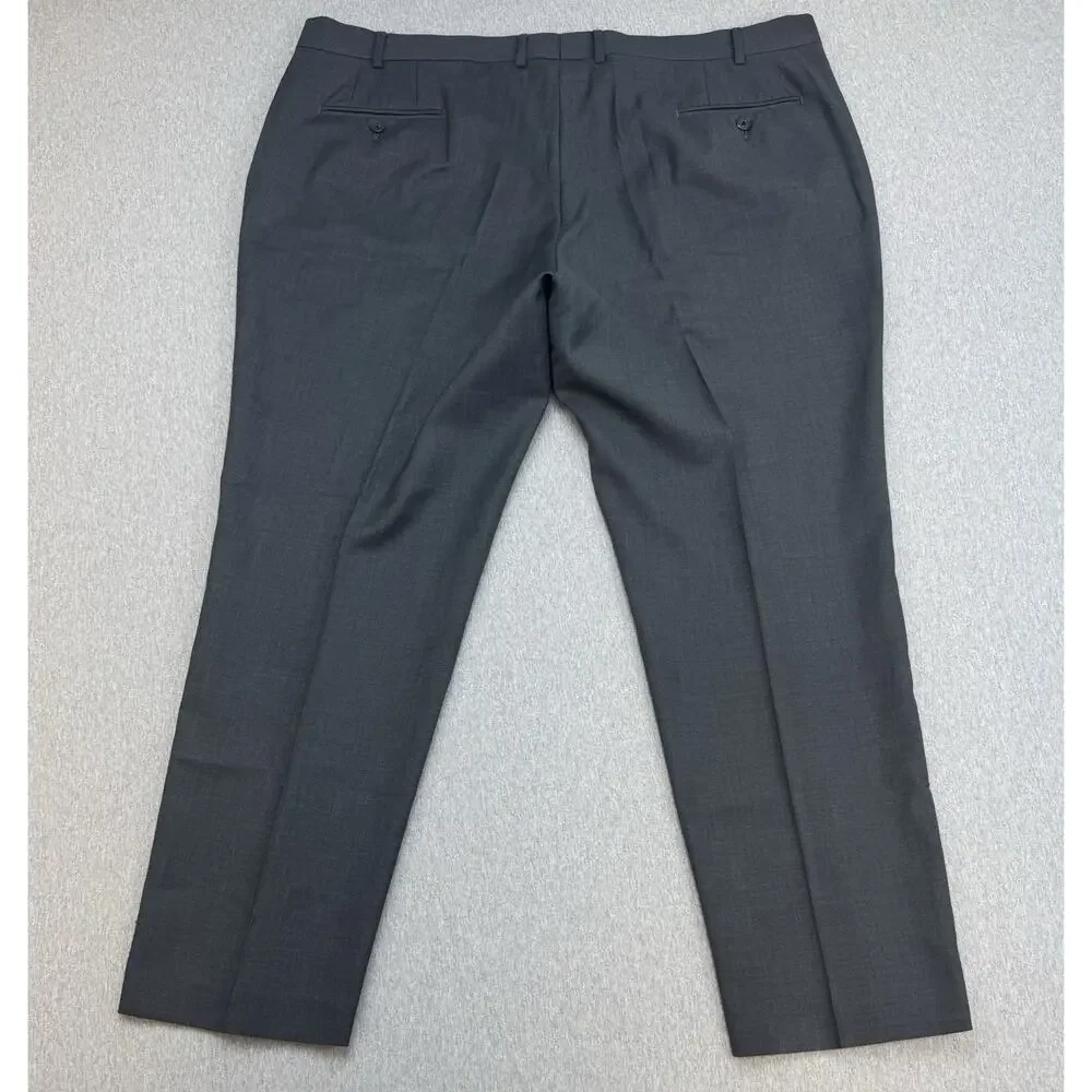 Lauren Ralph Lauren Suit Men 50L Gray Wool Blend Pants 44x29 Black Label - 2 Pcs